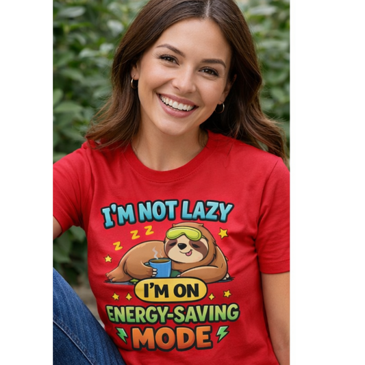 I’m Not Lazy, I’m on Energy-Saving Mode – Funny Unisex T-Shirt