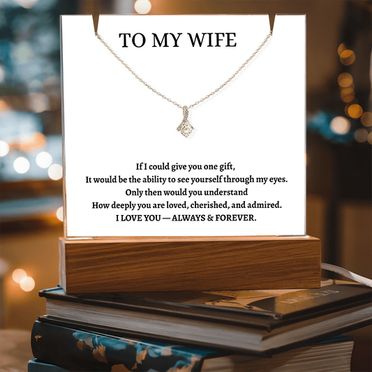 Forever Love Necklace Personalized Message – Custom Engraved Necklace, Gift for Wife, Girlfriend, Anniversary Gift