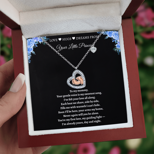 To My Little Prince- You'll Always Be My Little Boy | Necklace Gift From Mom or Dad | Heartfelt Message Card Jewelry Box