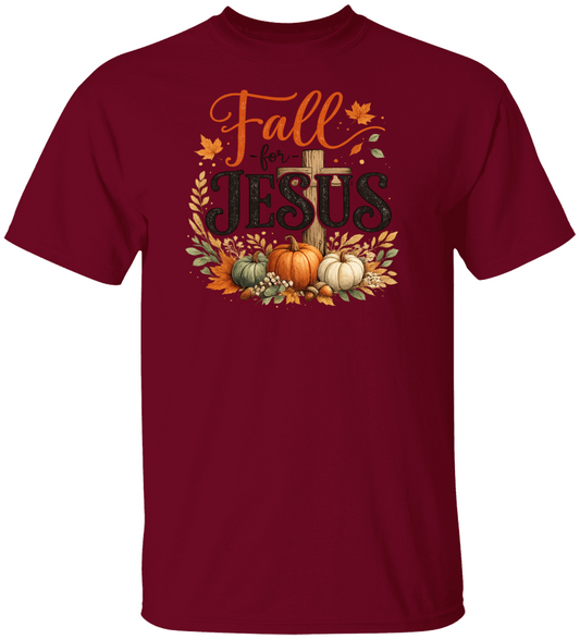 Fall for Jesus | Christian Fall Shirt | Faith Pumpkin Autumn Tee | Thanksgiving Religious Graphic T-Shirt