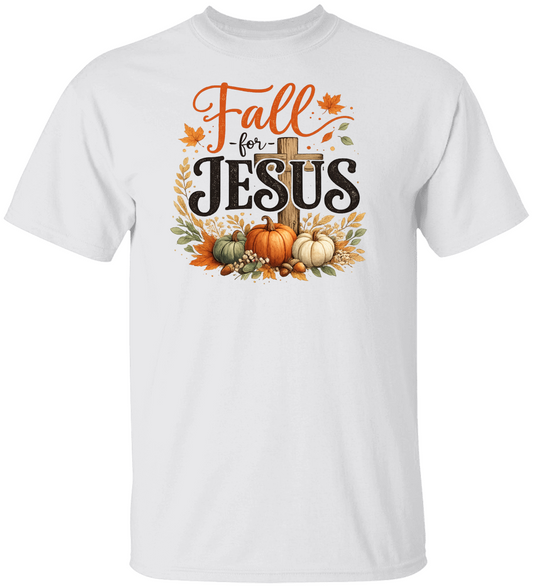 Fall for Jesus | Christian Fall Shirt | Faith Pumpkin Autumn Tee | Thanksgiving Religious Graphic T-Shirt
