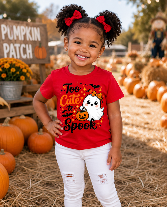 Too Cute to Spook Halloween Ghost Shirt | Cute Halloween T-Shirt |