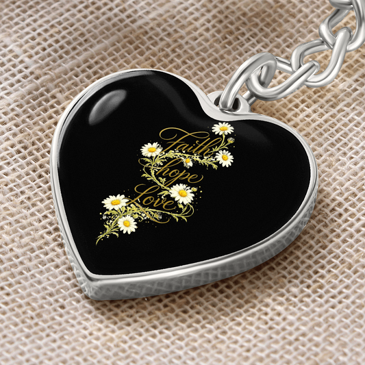 “A Little Heart, A Big Meaning 💖 | Graphic Heart Keychain”