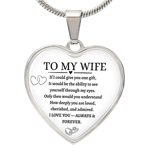 Romantic Heart Pendant Gift for Her, Love Jewelry, Gift for Wife, Girlfriend, Anniversary Necklace