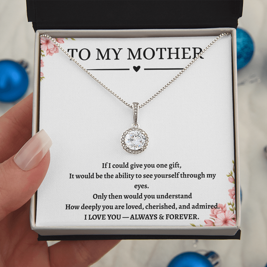 Eternal Hope Necklace features  Personalized Message – Custom Engraved Necklace, Gift for Mother