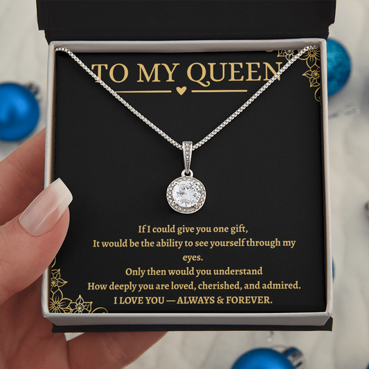 Forever Love Necklace Personalized Message – Custom Engraved Necklace, Gift for Wife, Girlfriend, Anniversary Gift