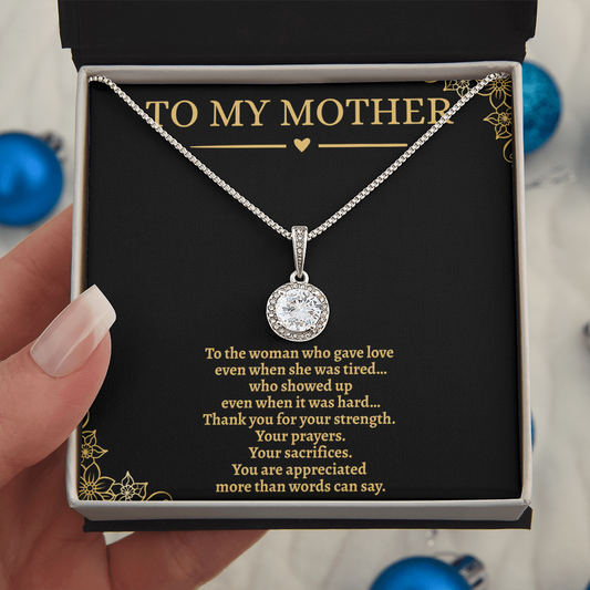 Eternal Hope Necklace features Personalized Message – Custom Engraved Necklace, Gift for Mother