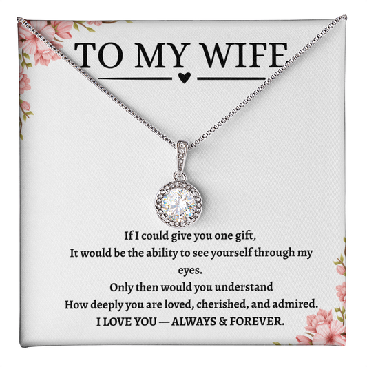 Forever Love Necklace Personalized Message – Custom Engraved Necklace, Gift for Wife, Girlfriend, Anniversary Gift