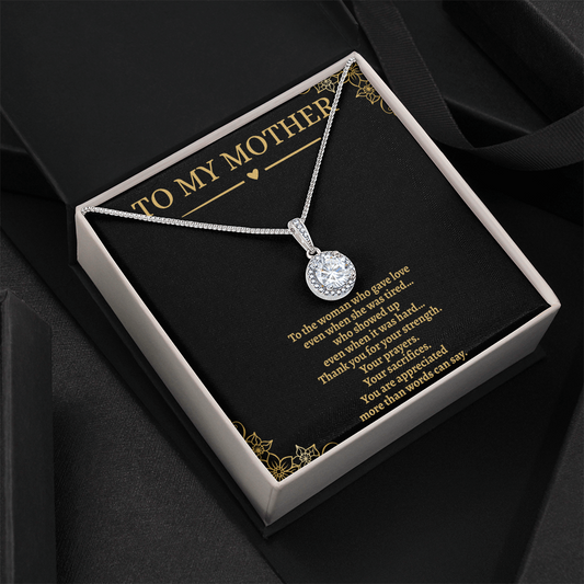 Eternal Hope Necklace features Personalized Message – Custom Engraved Necklace, Gift for Mother