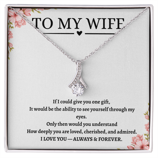 Forever Love Necklace Personalized Message – Custom Engraved Necklace, Gift for Wife, Girlfriend, Anniversary Gift