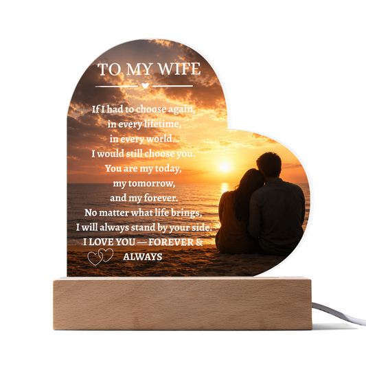 A Gift That Speaks from the Heart 💖 | Heart Acrylic Plaque”