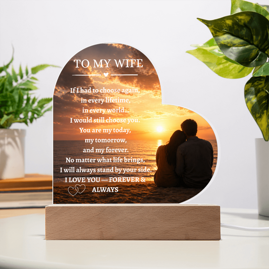 A Gift That Speaks from the Heart 💖 | Heart Acrylic Plaque”