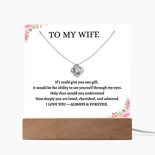Forever Love Necklace Personalized Message – Custom Engraved Necklace, Gift for Wife, Girlfriend, Anniversary Gift