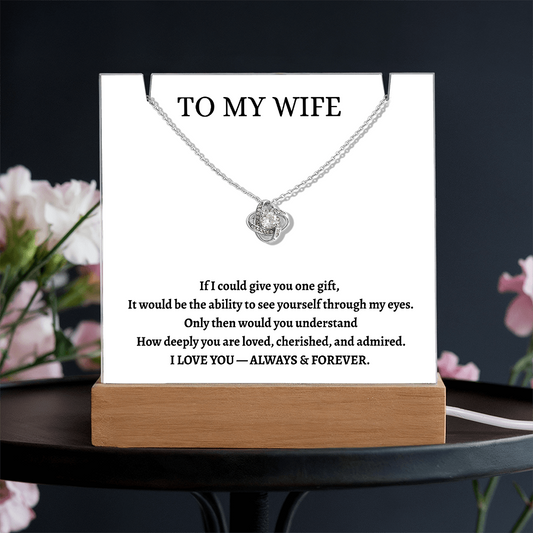 Forever Love Necklace Personalized Message – Custom Engraved Necklace, Gift for Wife, Girlfriend, Anniversary Gift