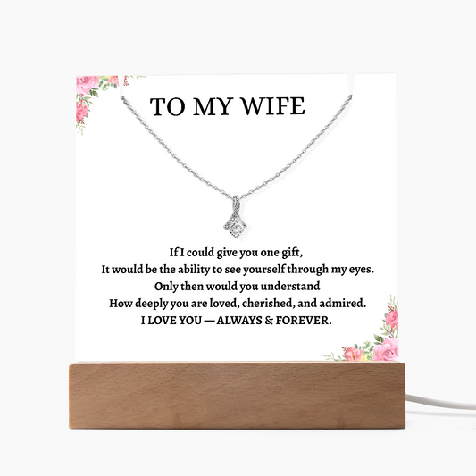 Forever Love Necklace Personalized Message – Custom Engraved Necklace, Gift for Wife, Girlfriend, Anniversary Gift