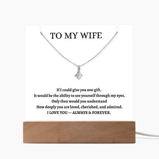 Forever Love Necklace Personalized Message – Custom Engraved Necklace, Gift for Wife, Girlfriend, Anniversary Gift