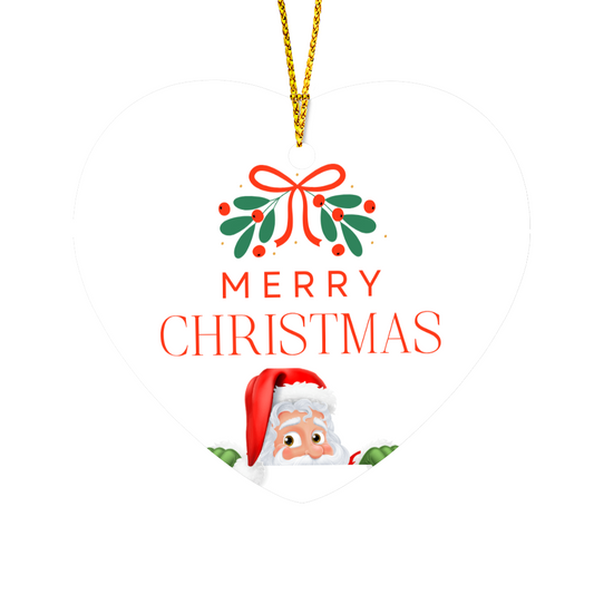 Merry Christmas Star Ornament – Santa Hanging from   | Cute Holiday Tree Decoration