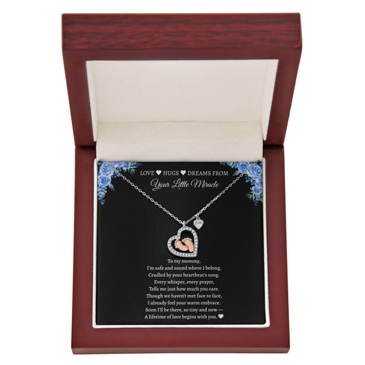 Your Little Miracle Necklace | Sentimental Gift for Expecting Mom | Poem Card Jewelry for Pregnancy Announcement