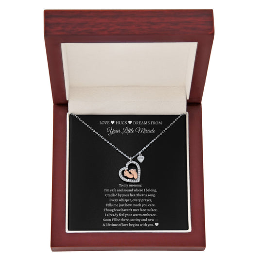 To My Mommy - Your Little Miracle Necklace | Gift for Baby | Pregnancy Gift for New Mom | Baby Shower Jewelry