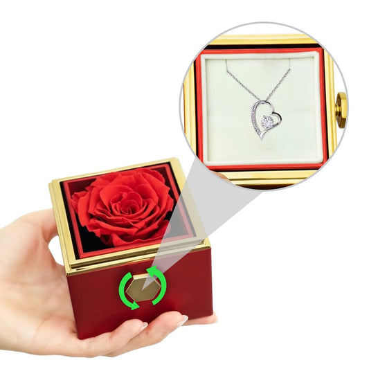 Forever Love Necklace .Red  Box gift set